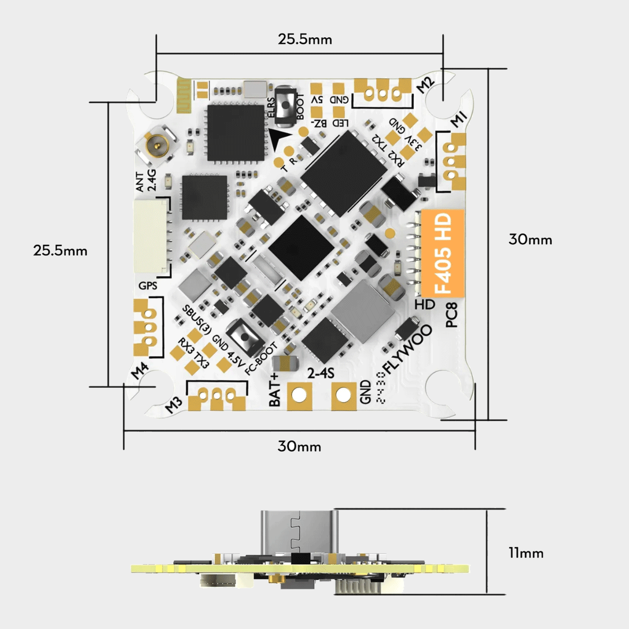 GOKU F405 HD 3-4S 20A AIO ELRS